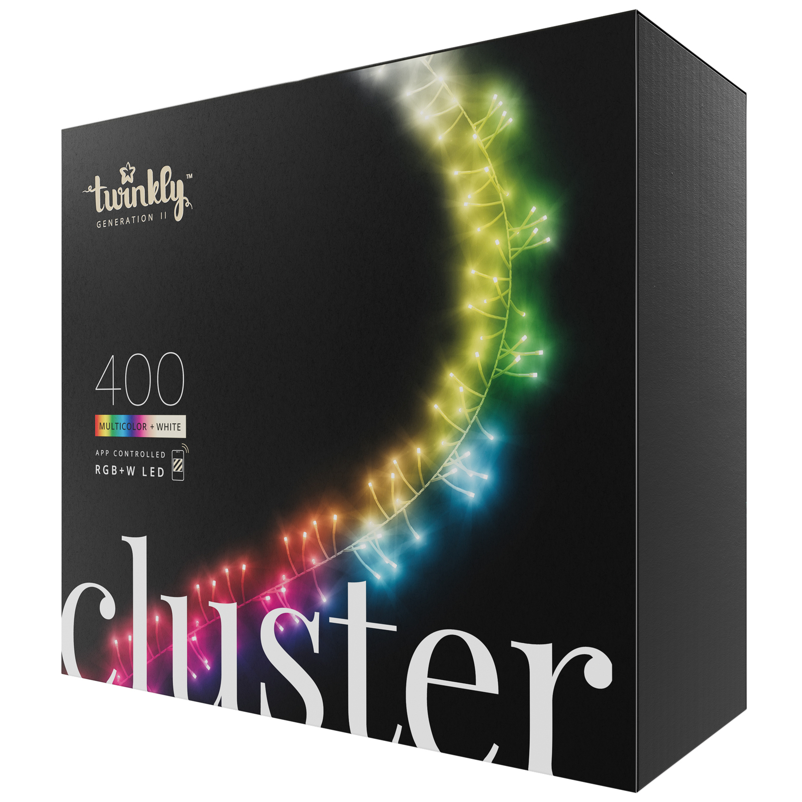 Twinkly Cluster-Kette RGBW, grün, 400 LEDs 6m CH