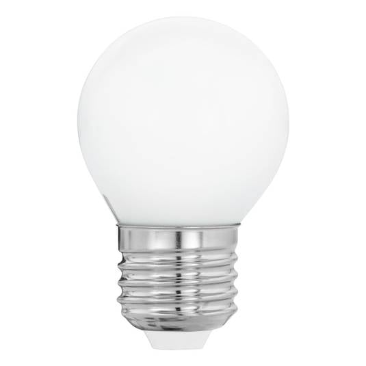 Bombilla LED E27 G45 4W, blanco cálido, ópalo
