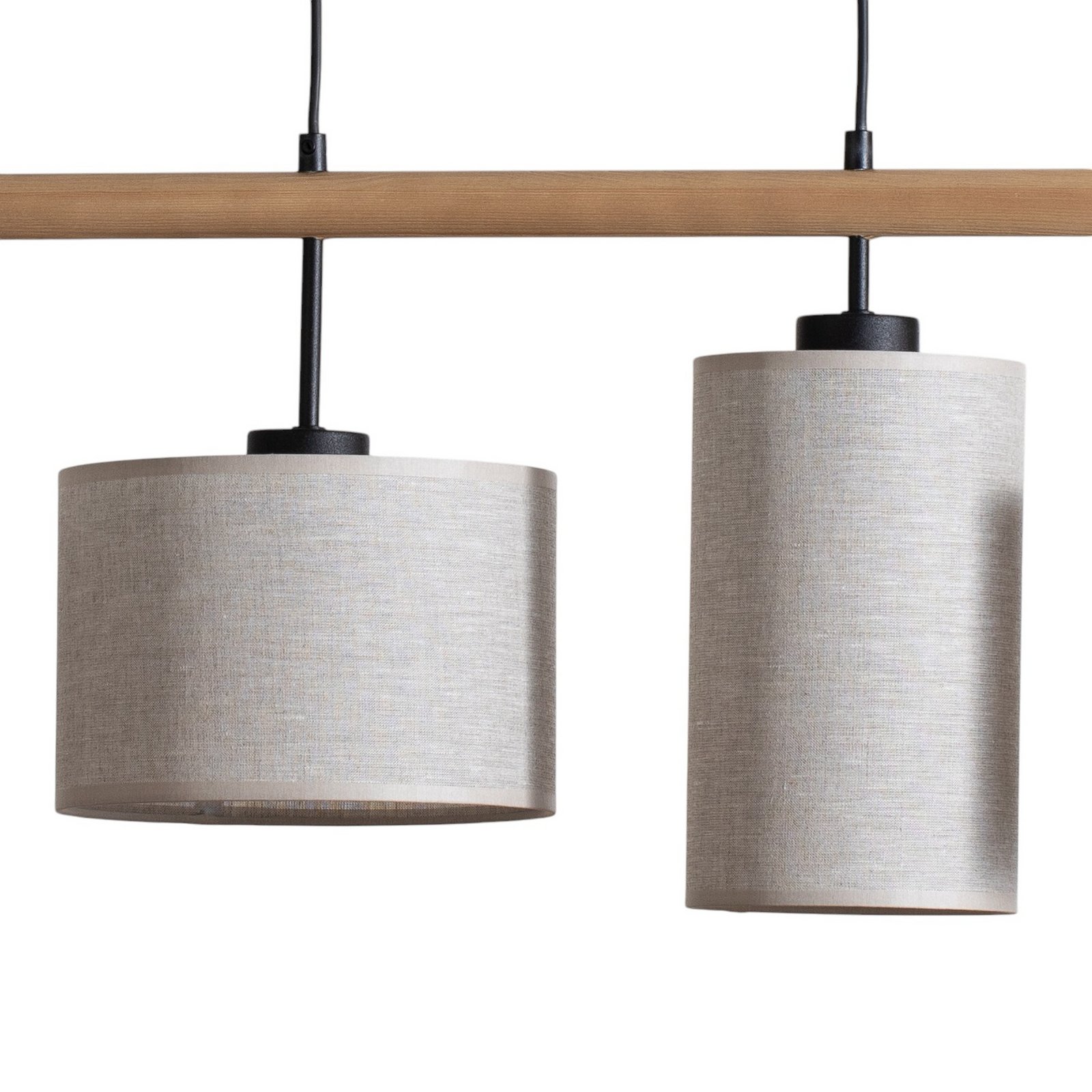 Hanglamp Deva Nature, 4-lamps, textiel