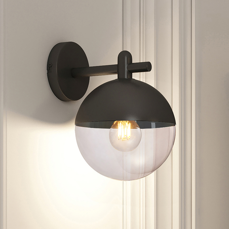 Lucande Dustian vägglampa, glaskula