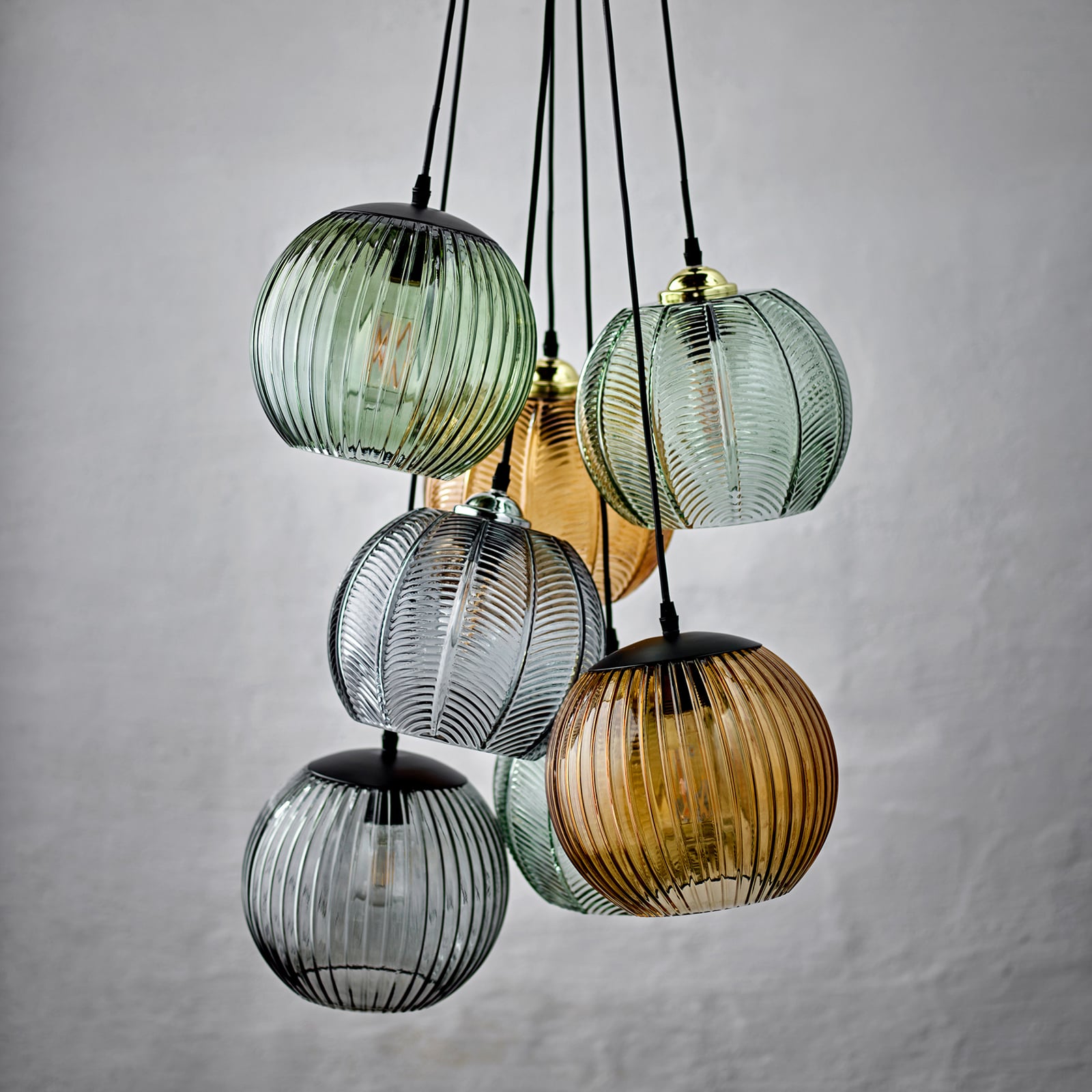 Lampada a sospensione Sybia, verde, vetro, Ø 23 cm - Bloomingville