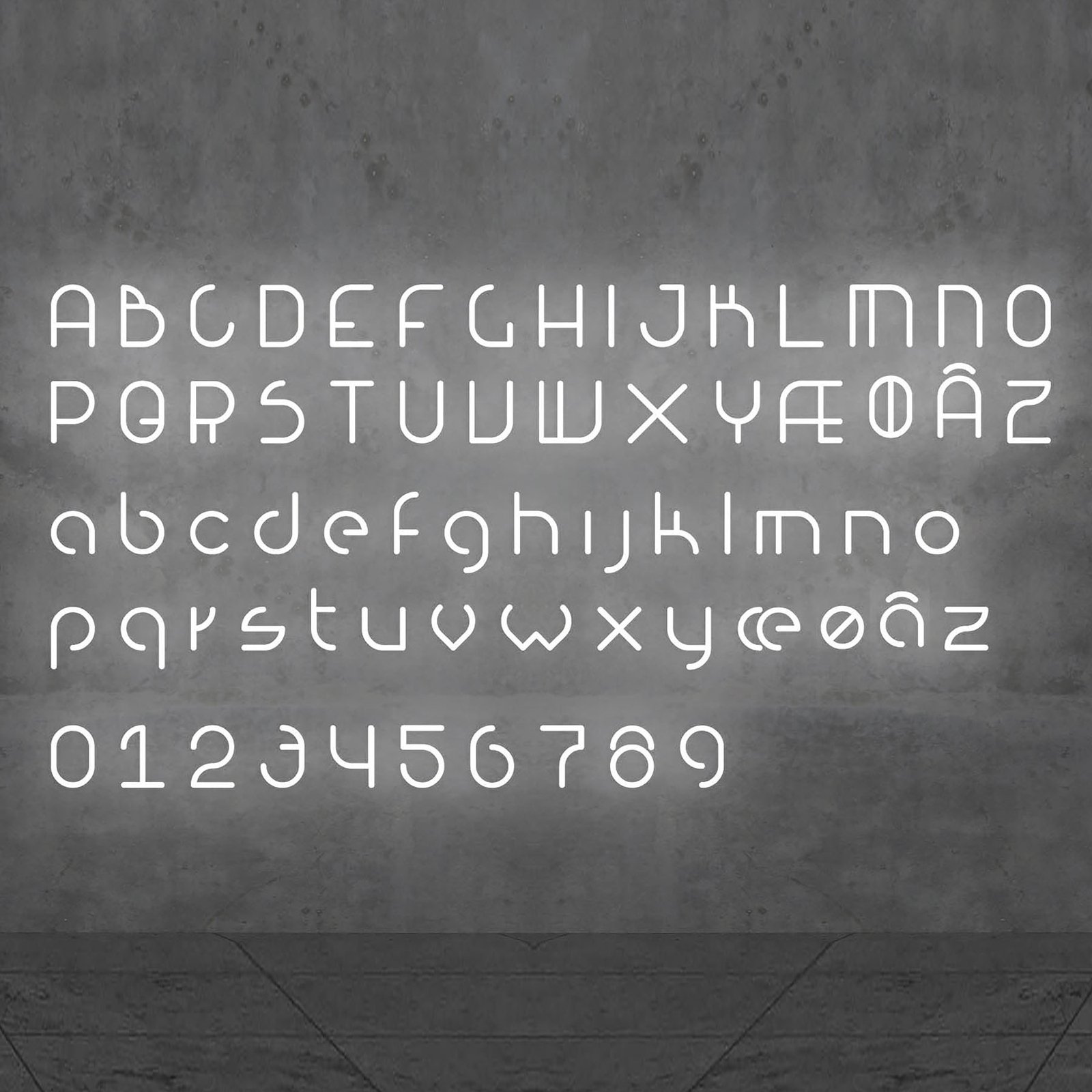 Artemide Alphabet of Light væg, lille bogstav s