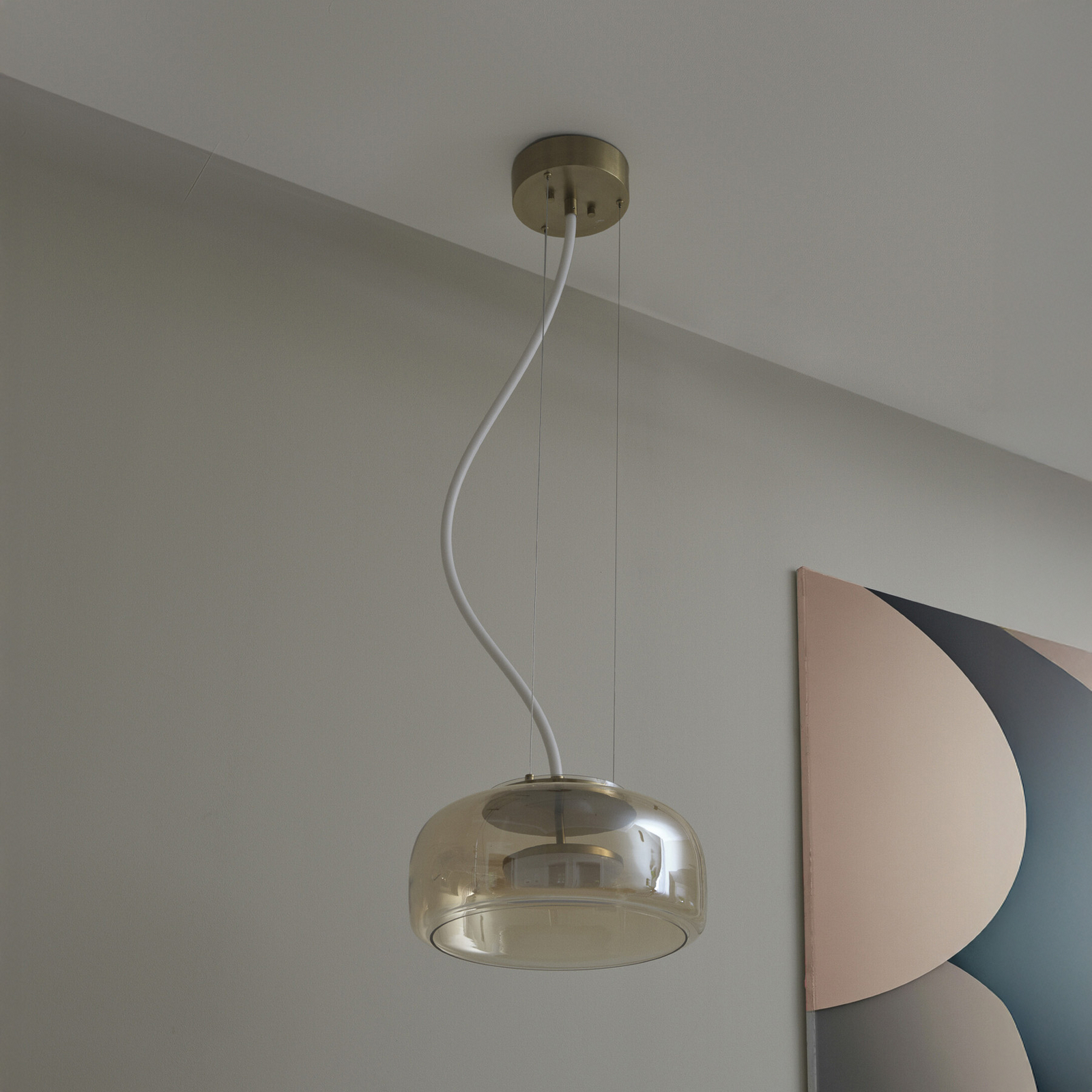 OSRAM DECOR GLOW LED lógó lámpa, borostyánsárga/arany, Ø 38 cm, felfelé/lefelé