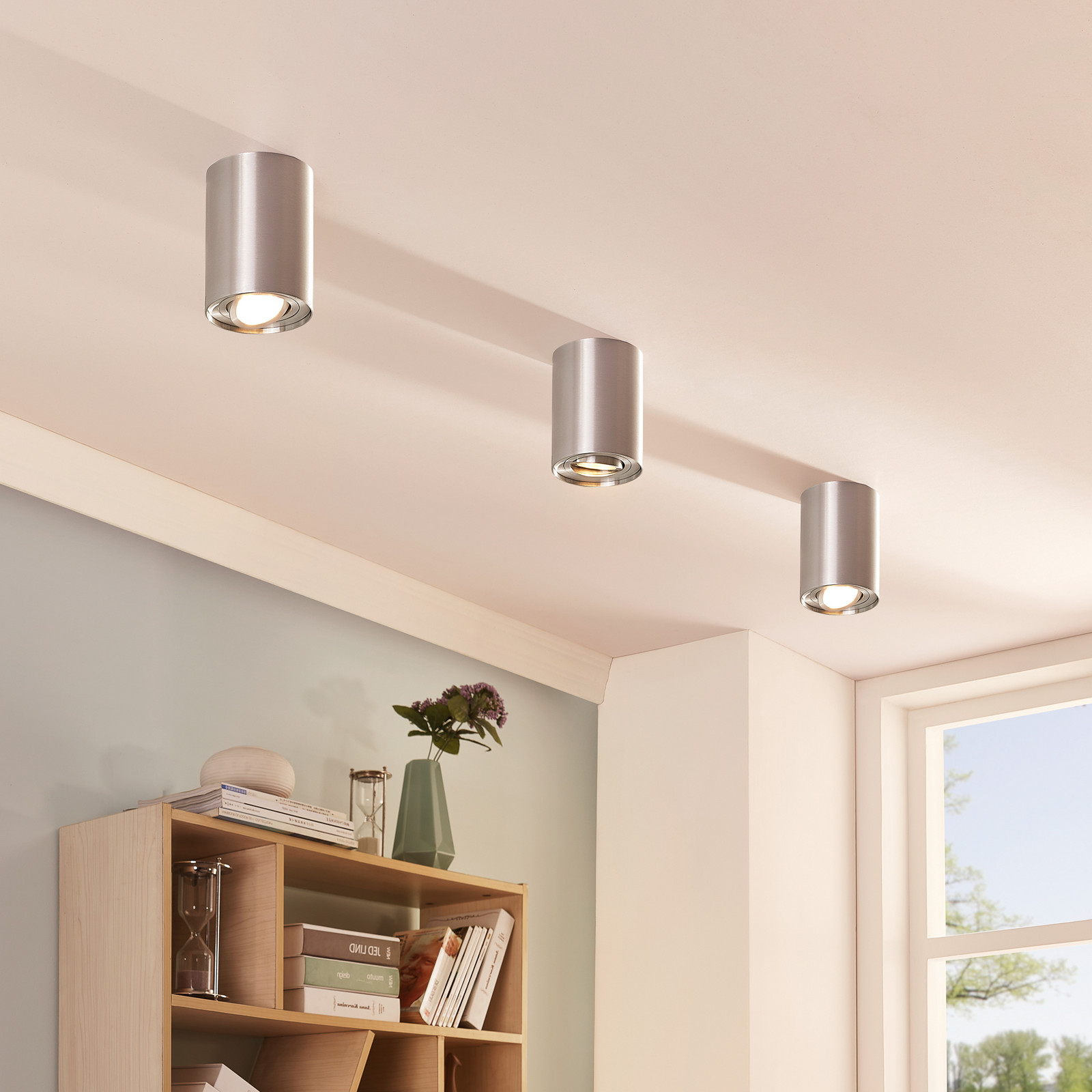 Spot de plafon Arcchio Jolina rotund set de 2 aluminiu - Hol - modern - aluminiu periat - Metal