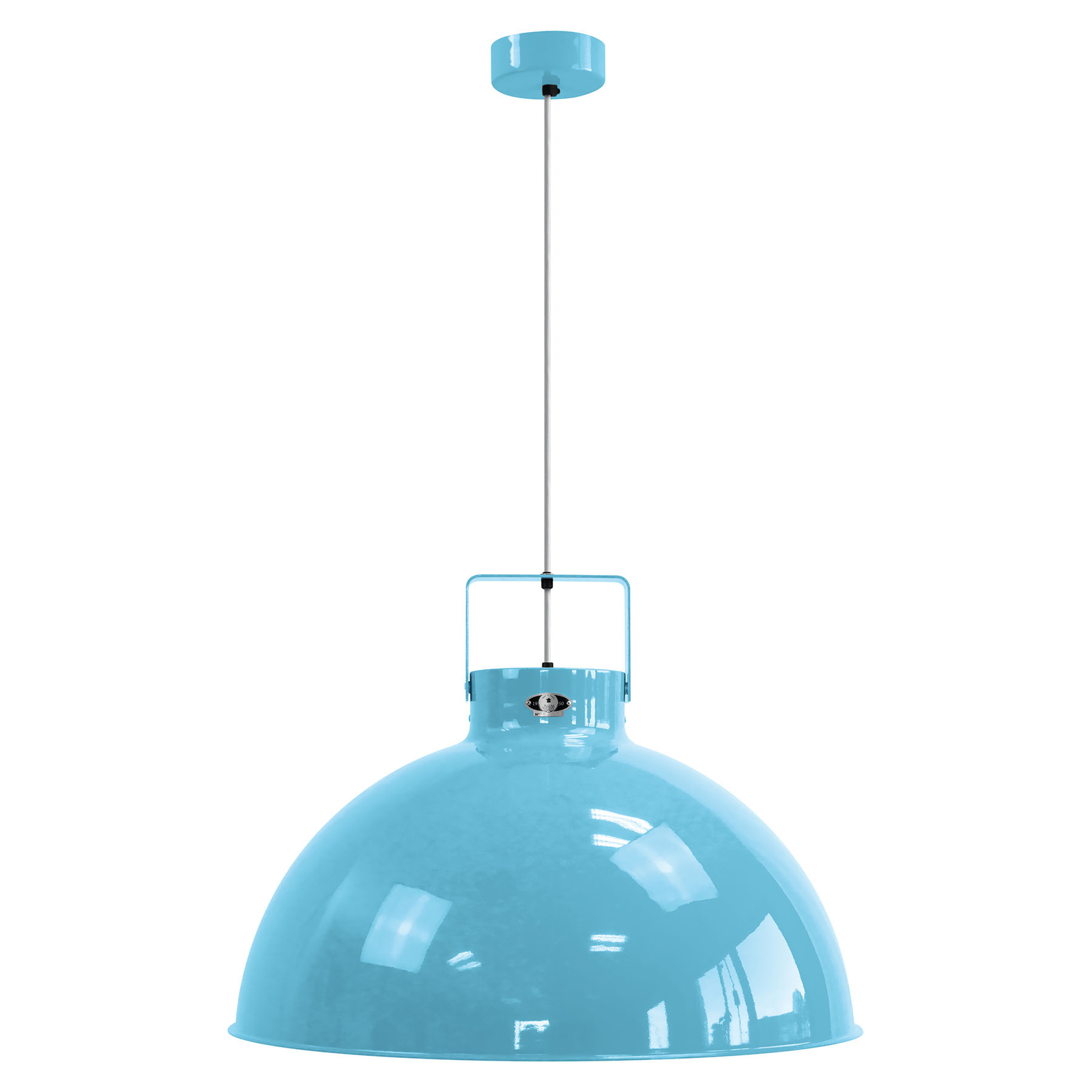 Jieldé Dante D675 lámpara colgante, azul, Ø 67.5cm