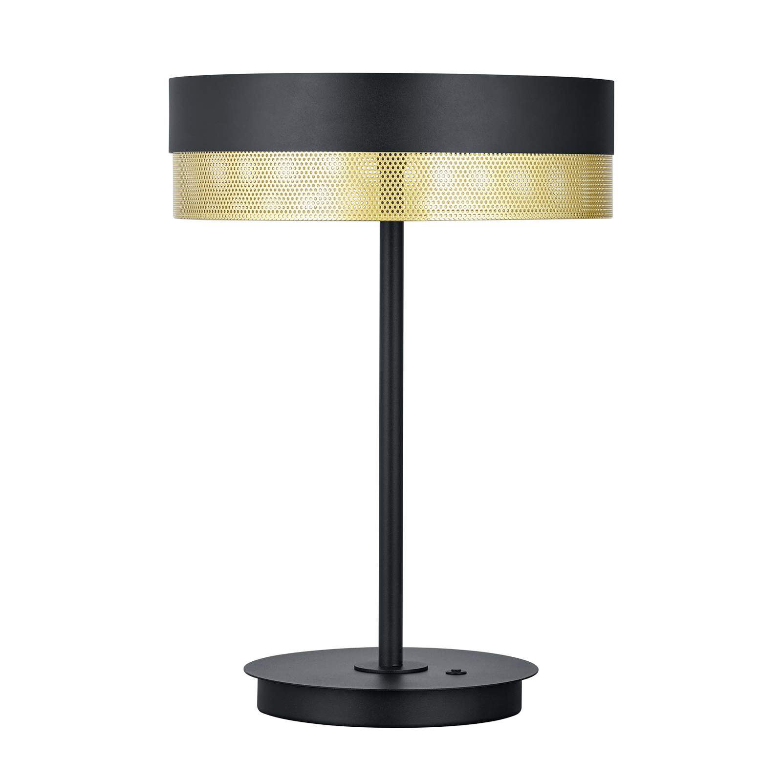 Lampada da tavolo LED Mesh, touch dimmer, nero/oro