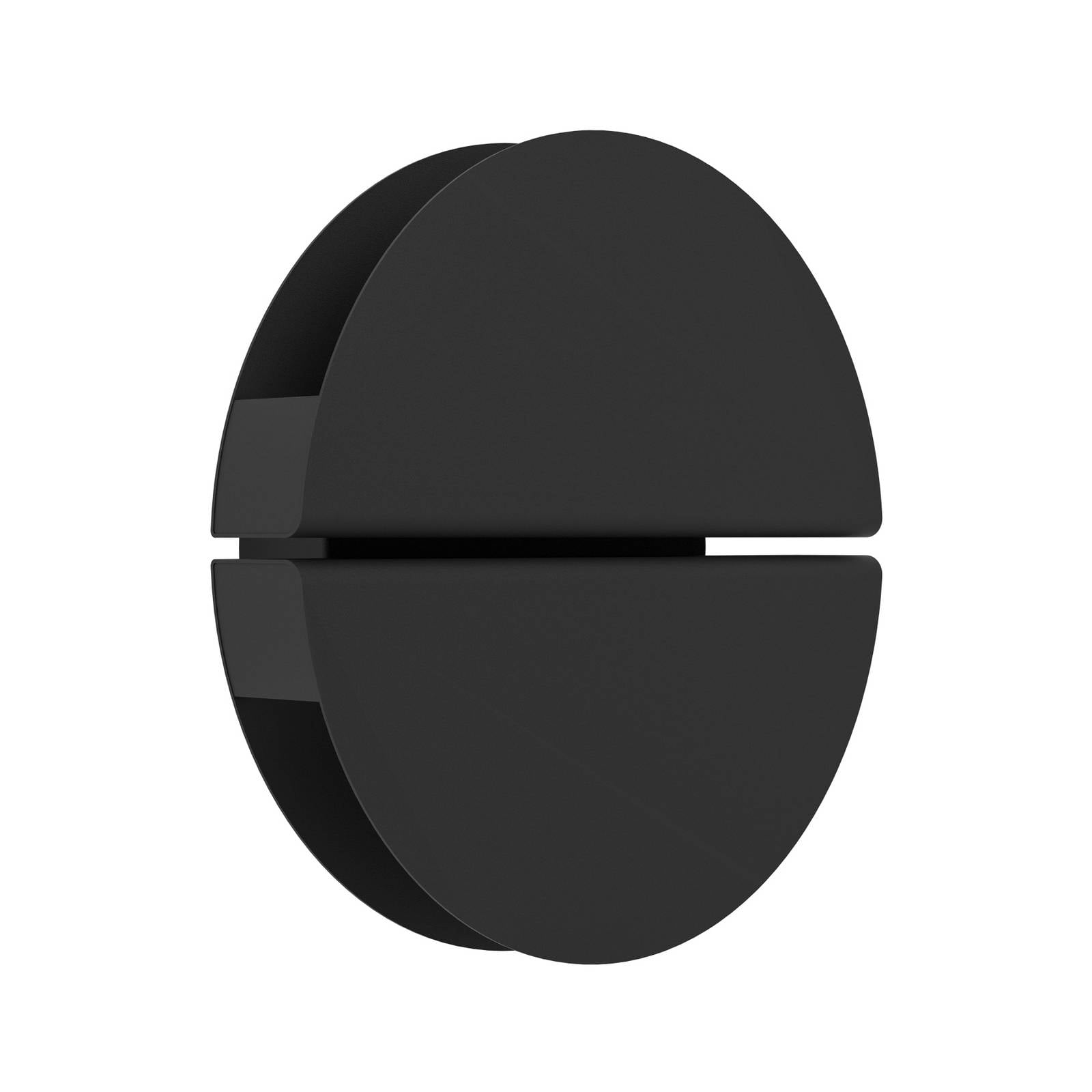 LED-Außenwandlampe Vascella, schwarz, Ø 18 cm, Metall