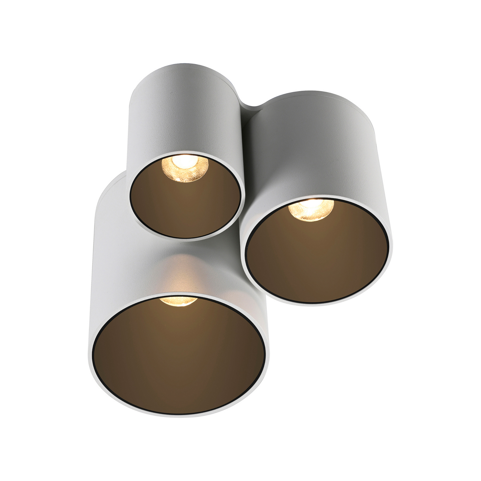 PURE LED лампа за баня Point, бяла, дължина 18 cm, 3-крилна.