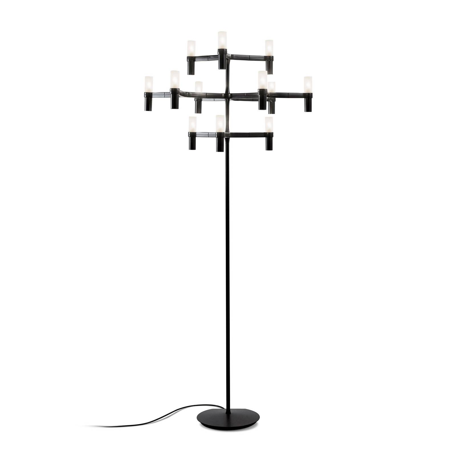 Image of Nemo Crown Major lampadaire à 12 lampes noir 