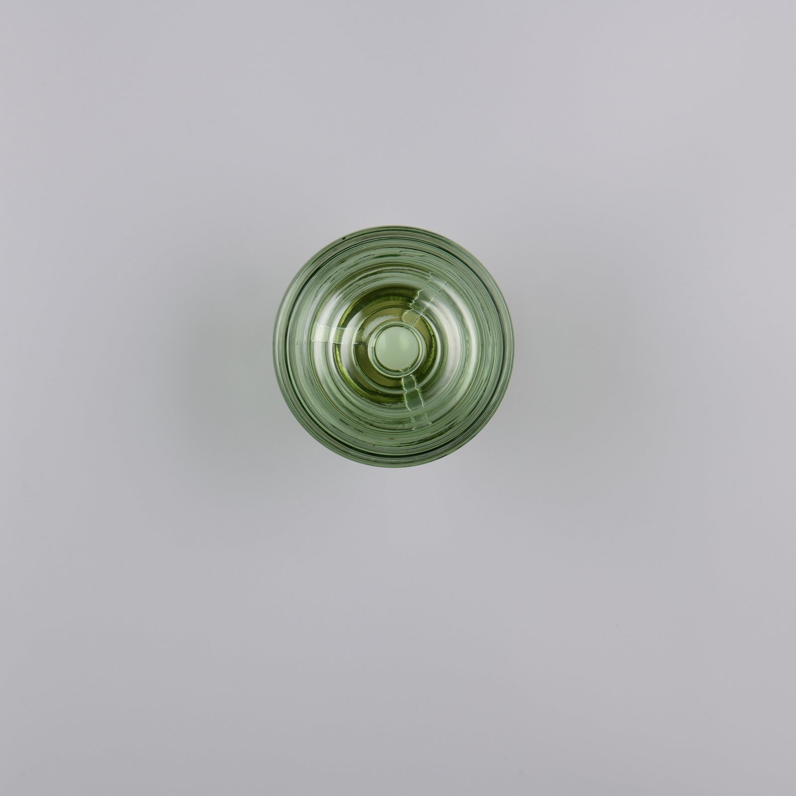LED-Akku-Wandleuchte Earl, messing/grün, Glas, Ø 15,5 cm