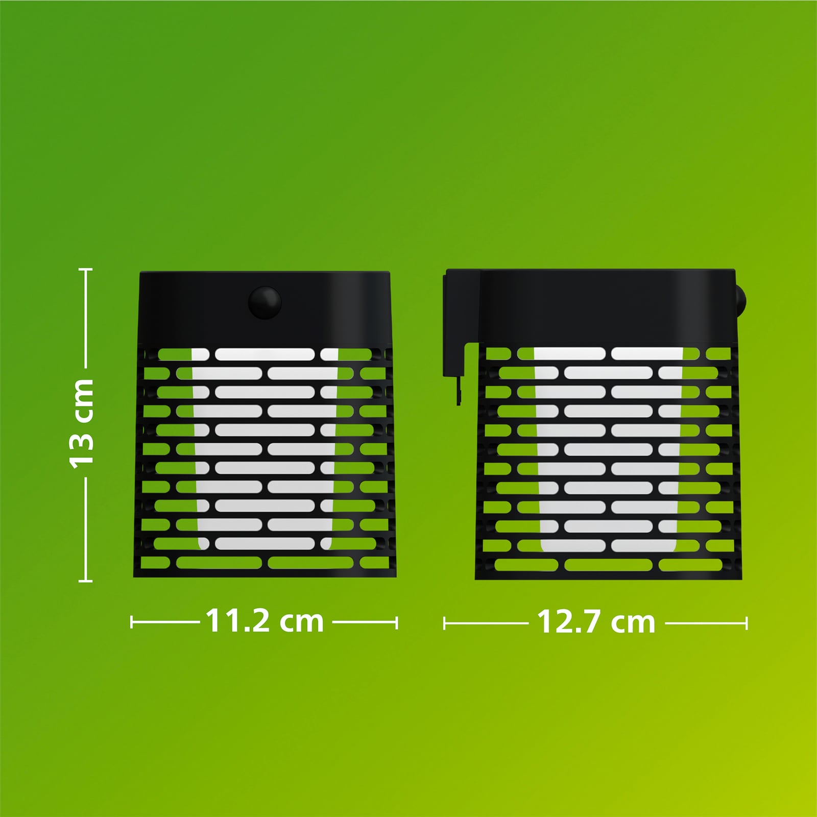 Philips LED-sončna stenska svetilka Hara, črna, s senzorjem, IP44 Philips LED-sončna stenska svetilka Hara, črna, s senzorjem, IP44