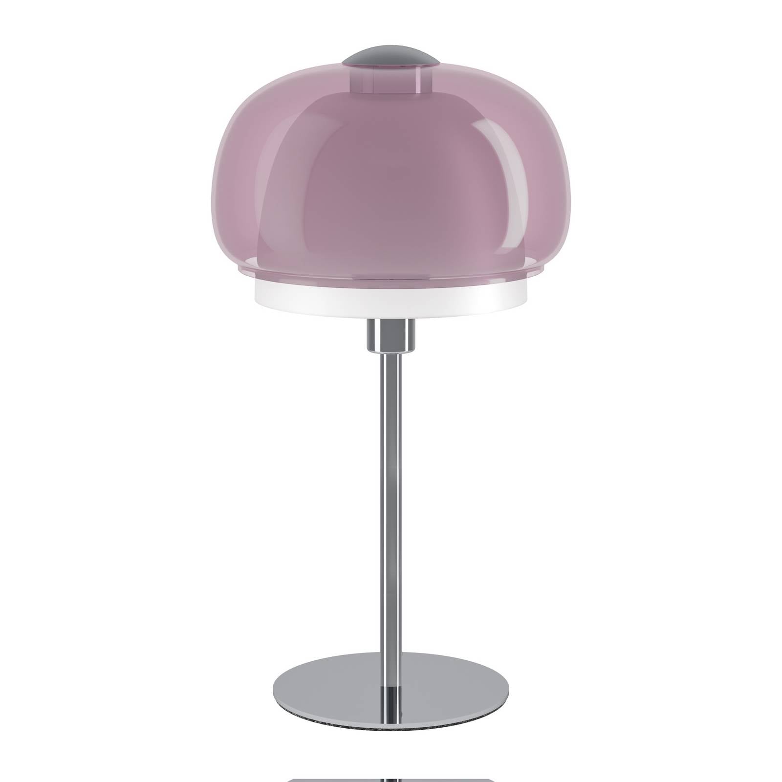 Tischleuchte Belomontejo, pink-transparent, Glas, E27