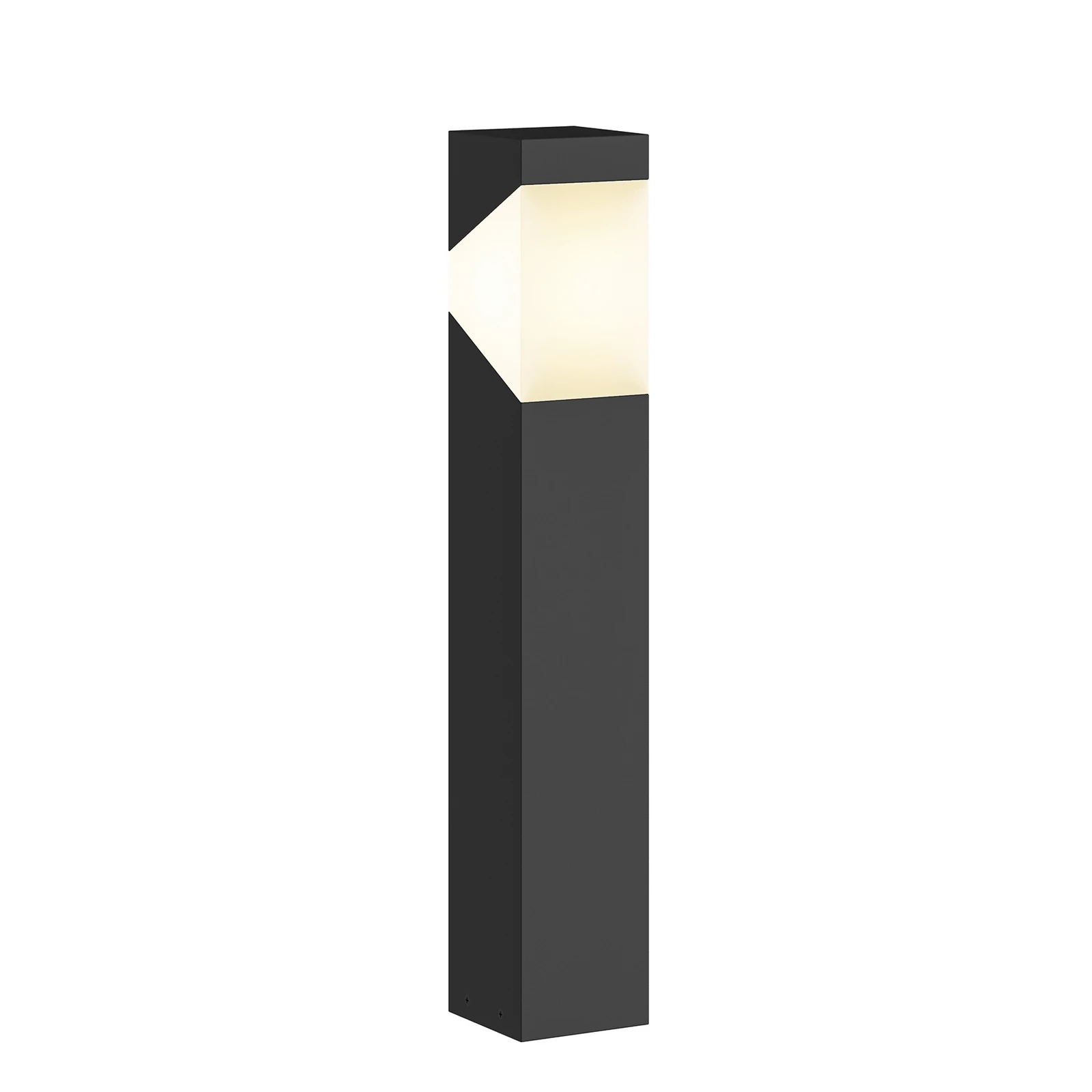 Candeeiro pilar Lucande Kiran, 60 cm, cinzento, metal, IP44, E27