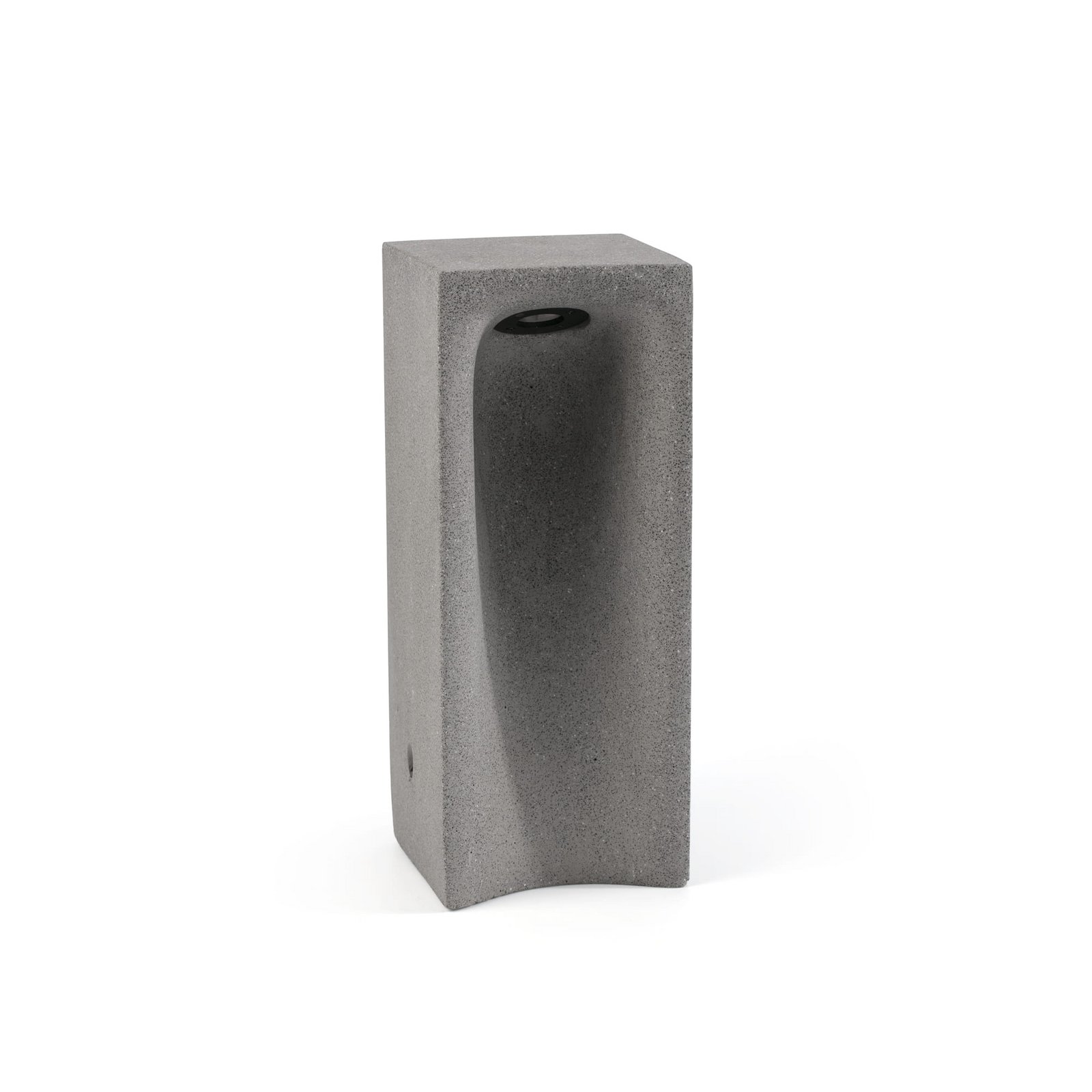 LED pedestal light Grot, 2700K, grey, concrete, IP55, height 40 cm