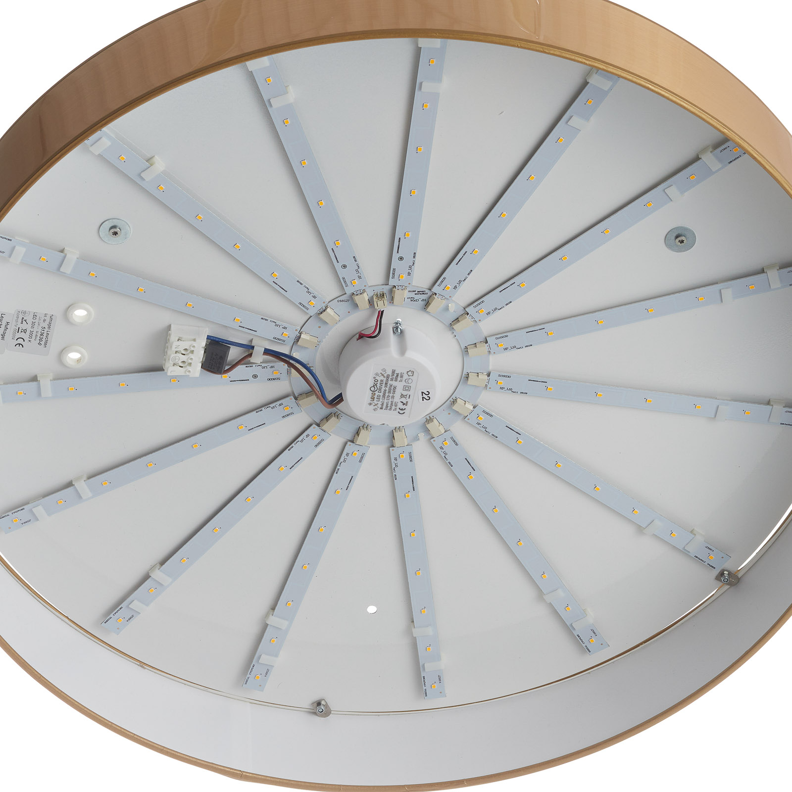 LED-Deckenleuchte Aurelia dimmbar goldfarben