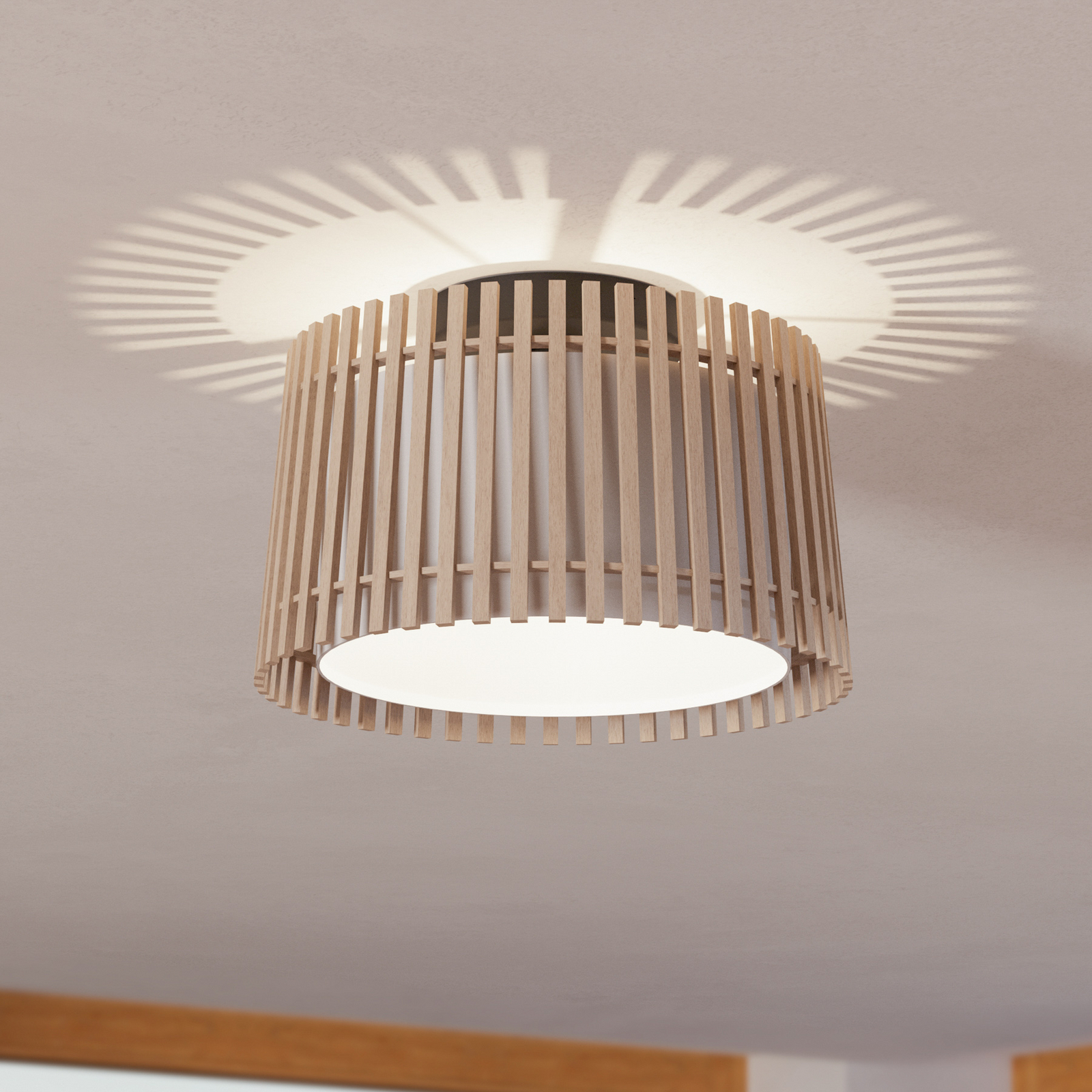 Plafón Fattoria con pantalla doble