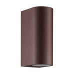 Außenwandleuchte Dion Double, rost, GU10, Aluminium, IP44