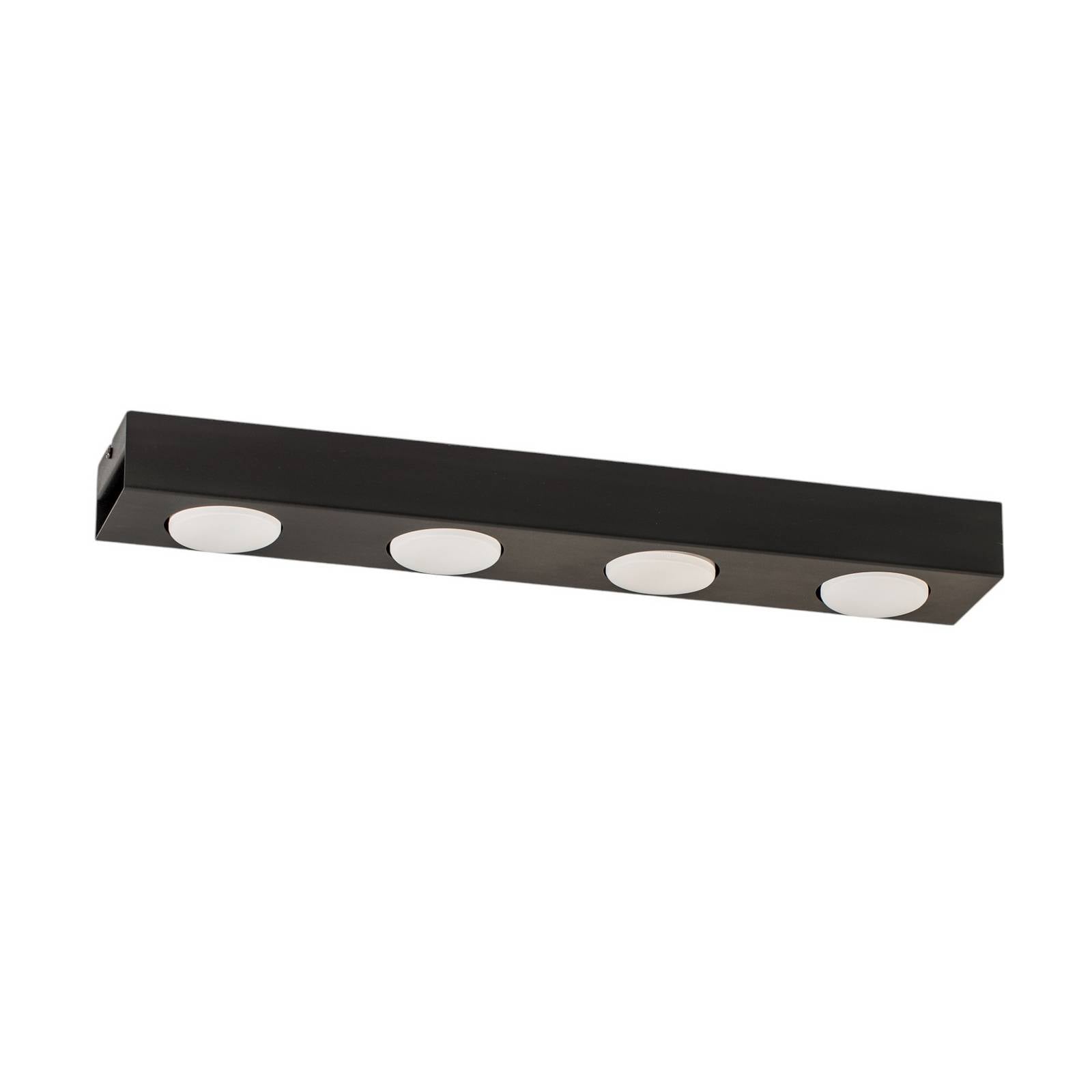 Downlight Ian in Schwarz, vierflammig