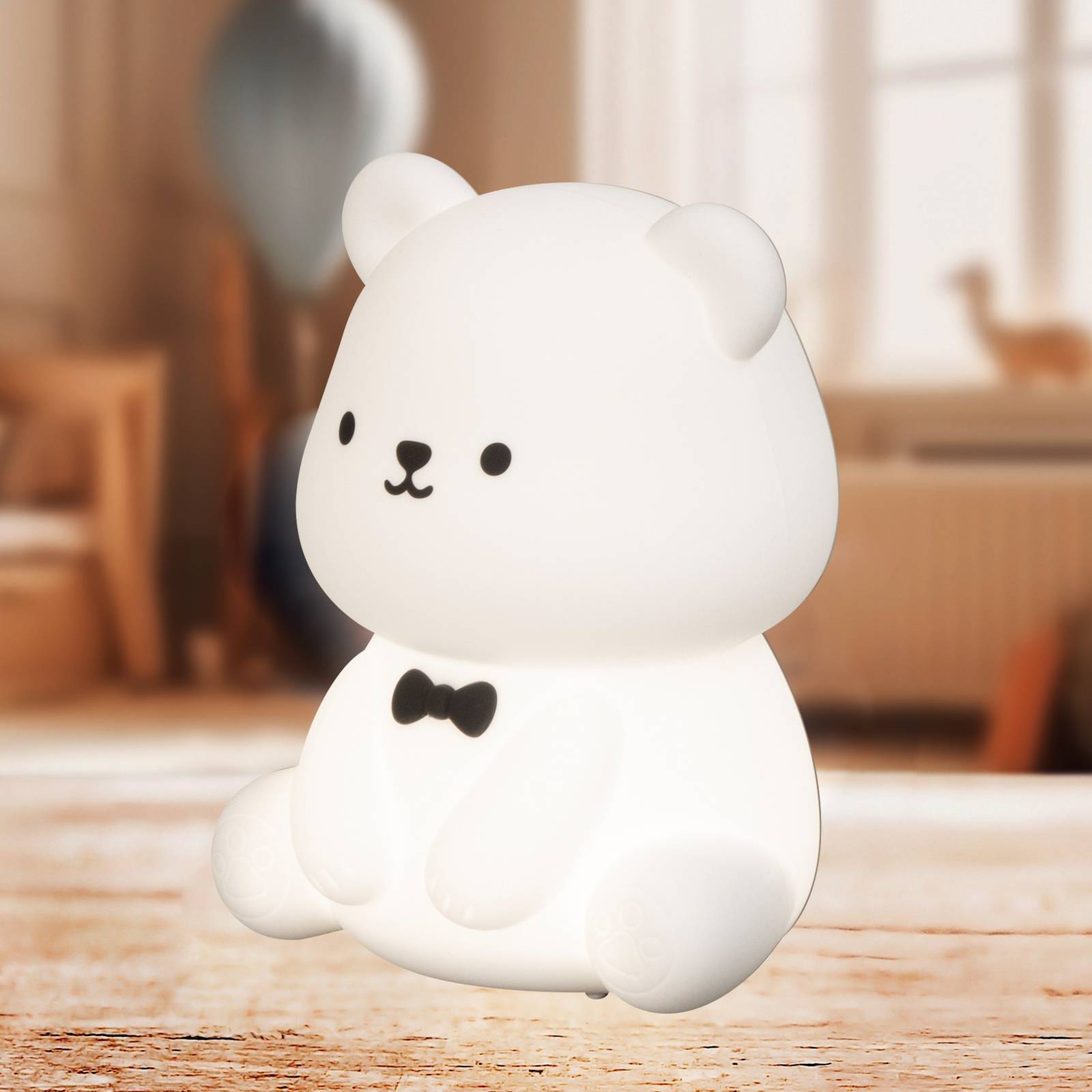 FH Lighting Luminaire LED rechargeable Karl, blanc, hauteur 13 cm, silicone