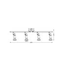 OSRAM Deckenstrahler, weiß, 4-flg., Metall, GU10-LED 927 dim