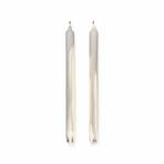 ferm LIVING Bougie Dryp, gris, hauteur 30 cm, stéarine, lot de 2