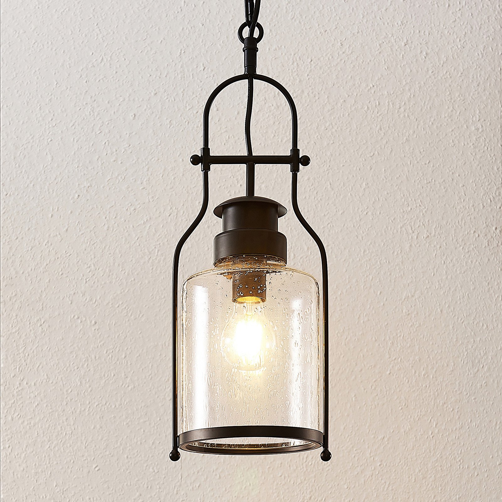 Lindby Rozalie függő lámpa, lámpás, fekete