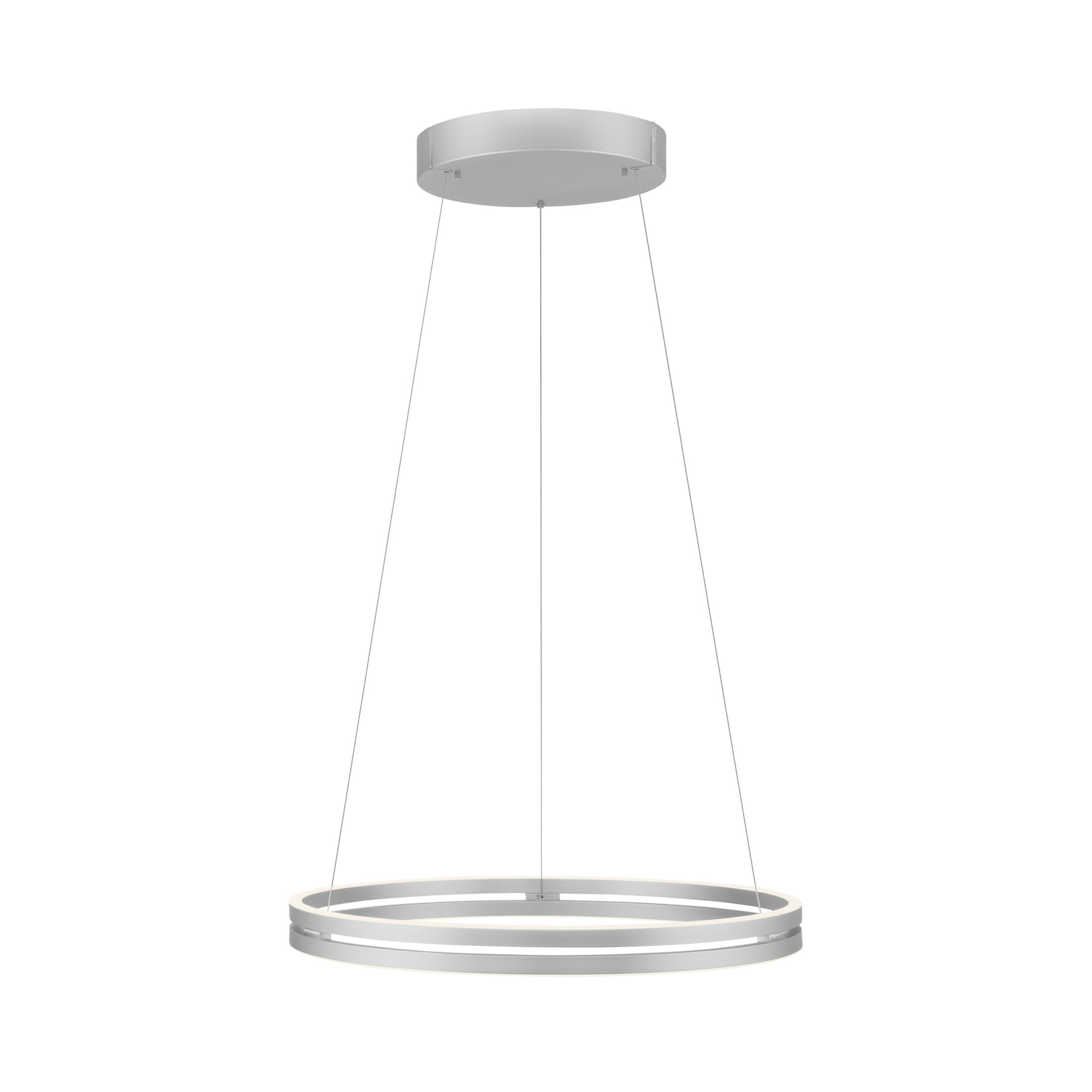 PURE LED-Hängeleuchte E-Loop aluminium Ø 70 cm Aluminium CCT