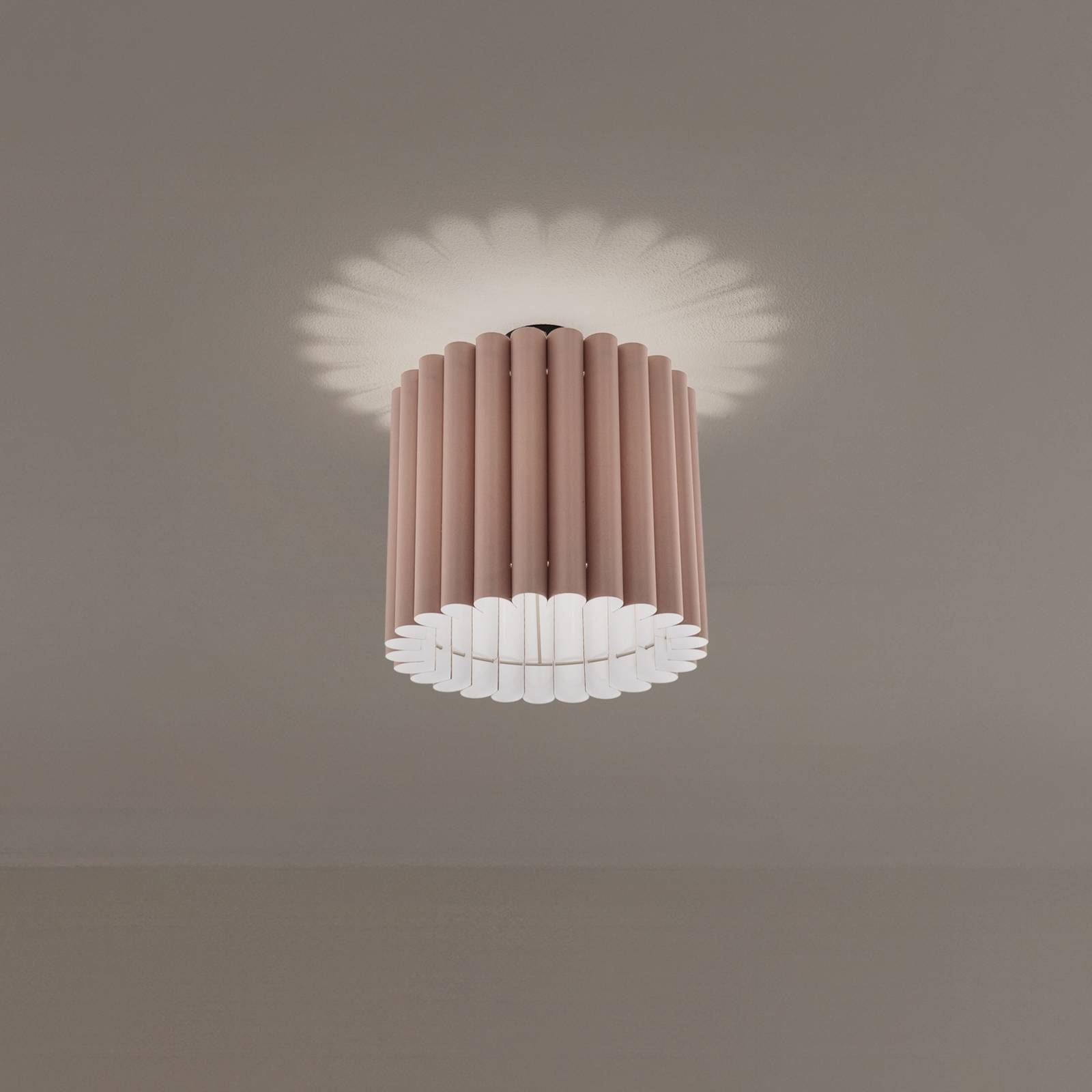 Deckenleuchte Aria, capucino, Microfaser, E27 günstig online kaufen