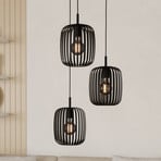 Romazzina piekaramais gaismeklis, Ø 46 cm, melns, 3 gaismas, tērauds