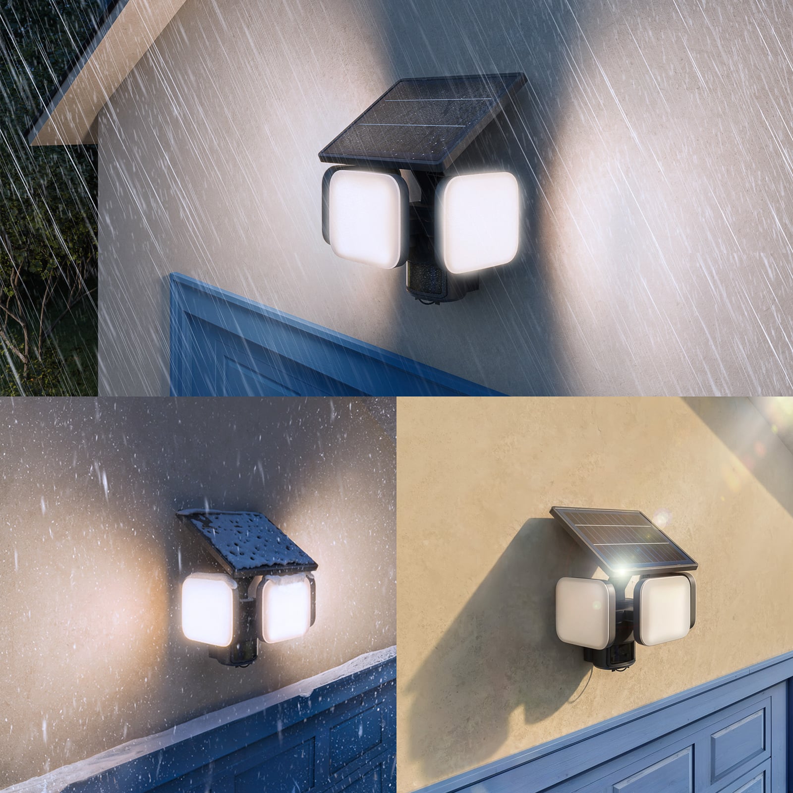 Philips LED-sončna svetilka Zyren, črna, 5.000 K, senzor, IP65 Philips LED-sončna svetilka Zyren, črna, 5.000 K, senzor, IP65