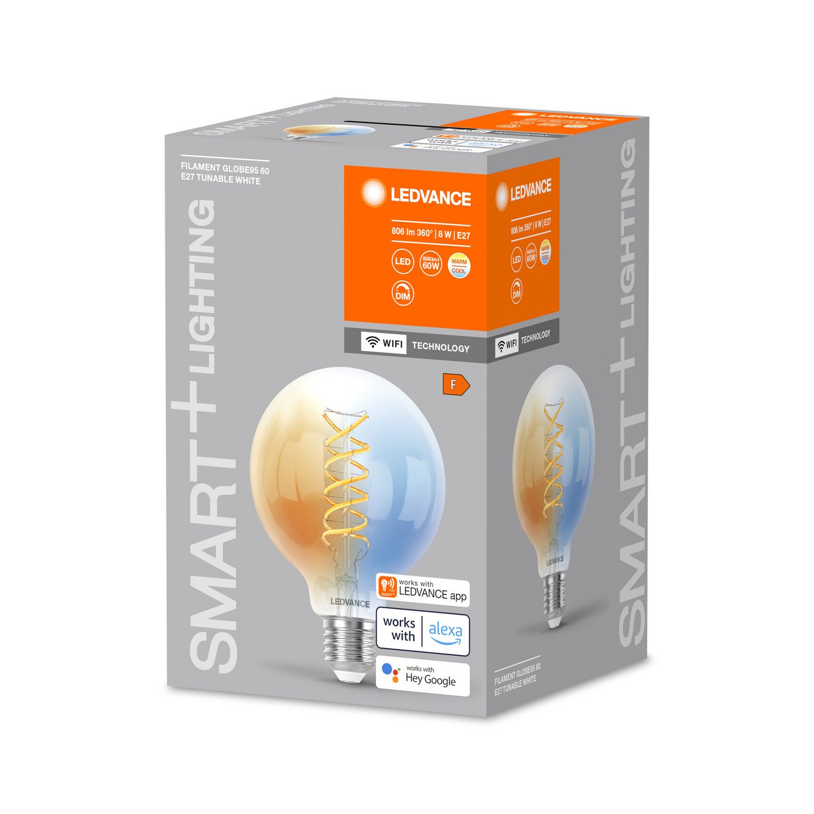 LEDVANCE SMART+ WiFi E27 8W LED G95 clar 827-865