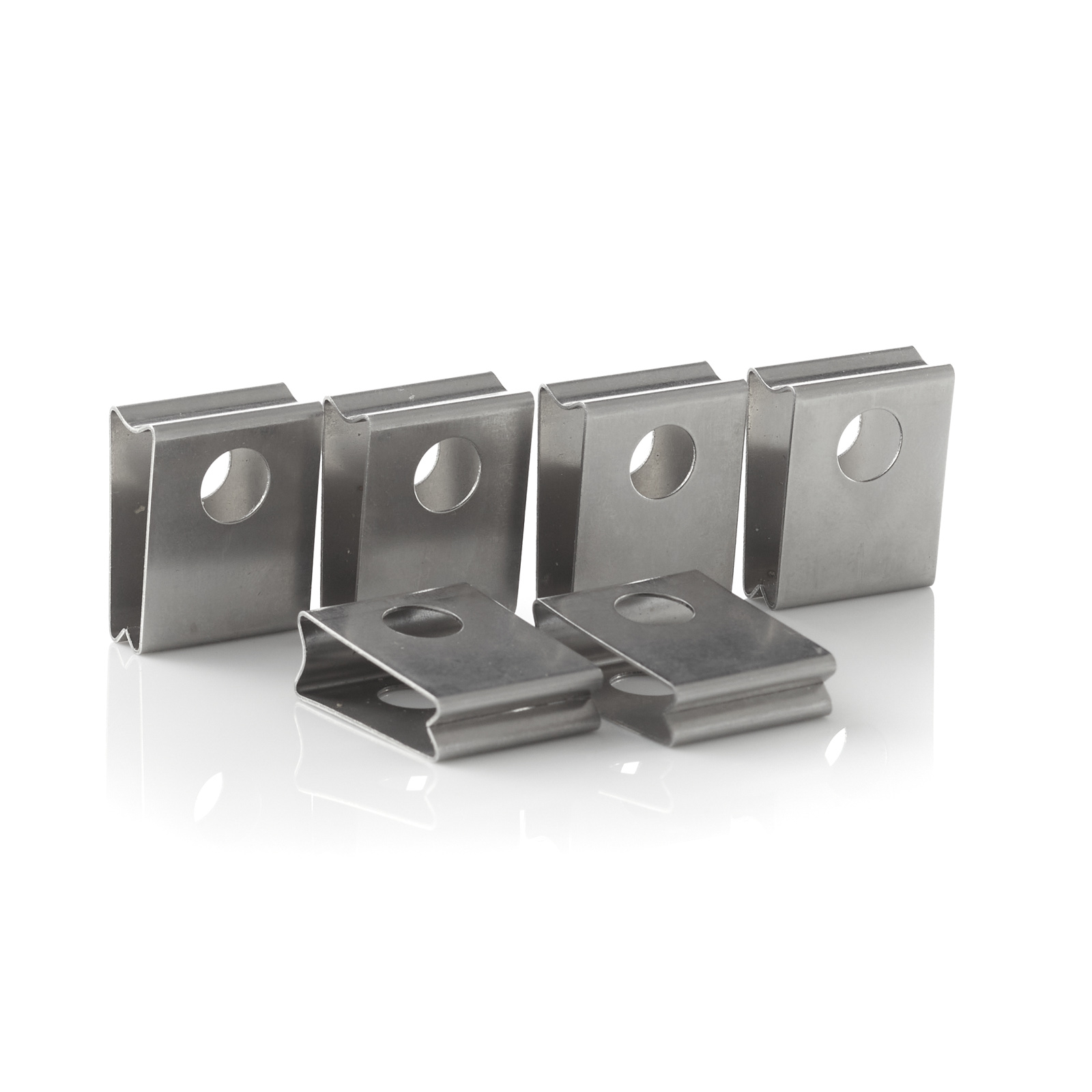 Eutrac spring clip for 3-phase mounting rail