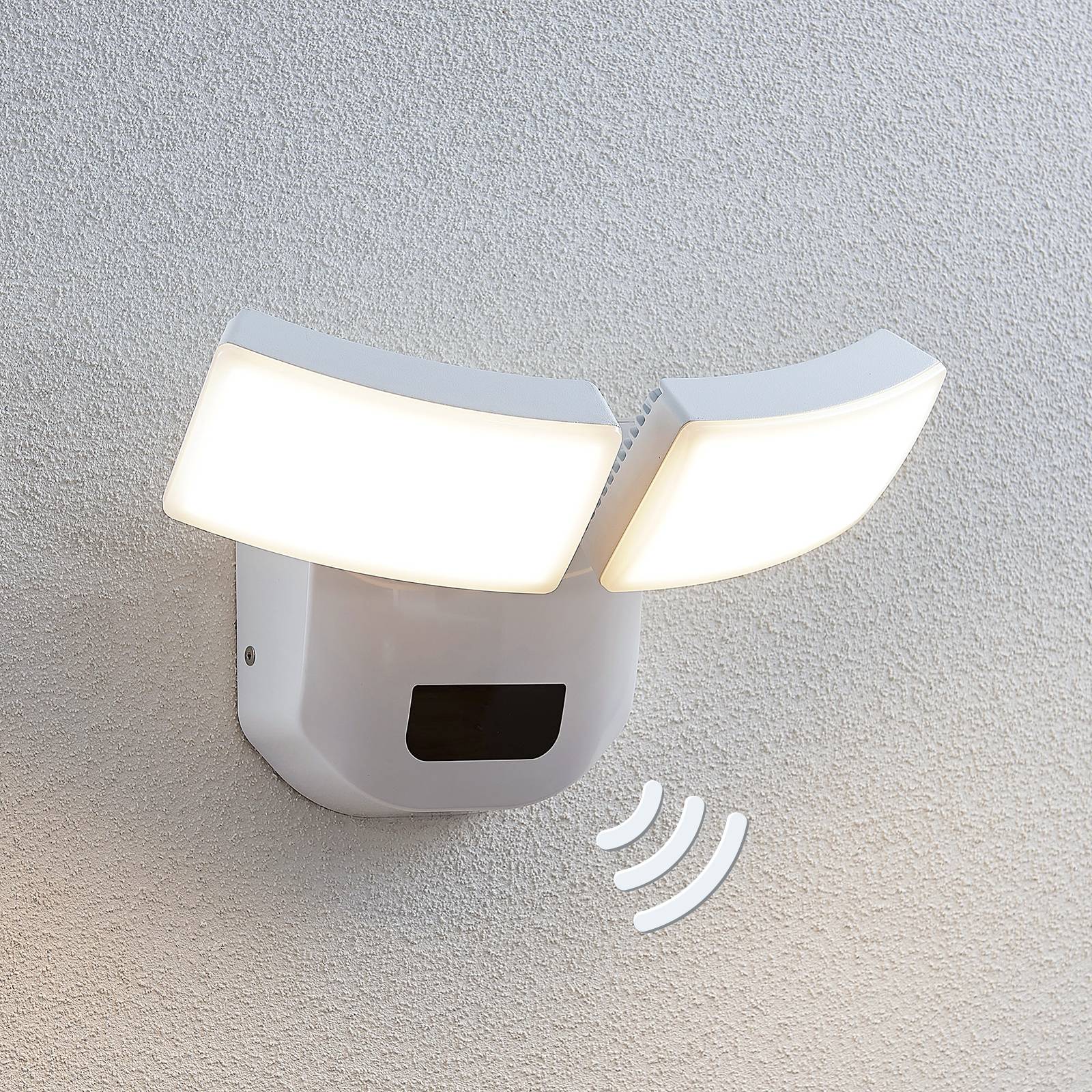 Lindby Outdoor Sensor Wall Light - Modern - White