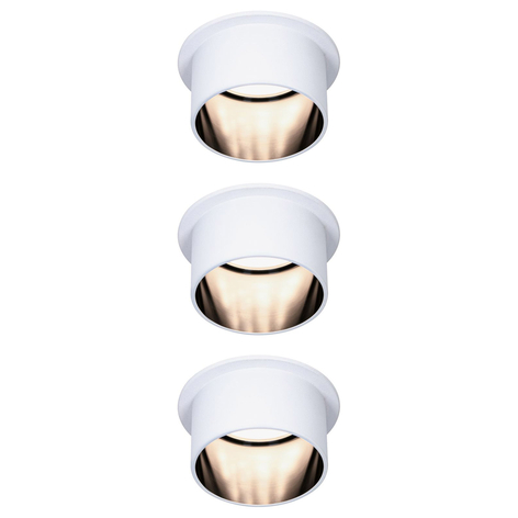 Paulmann Gil LED-Einbauleuchte rund starr 3er-Set