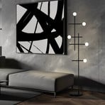Bopp Cross LED podna lampa, crna, aluminijska, prigušiva