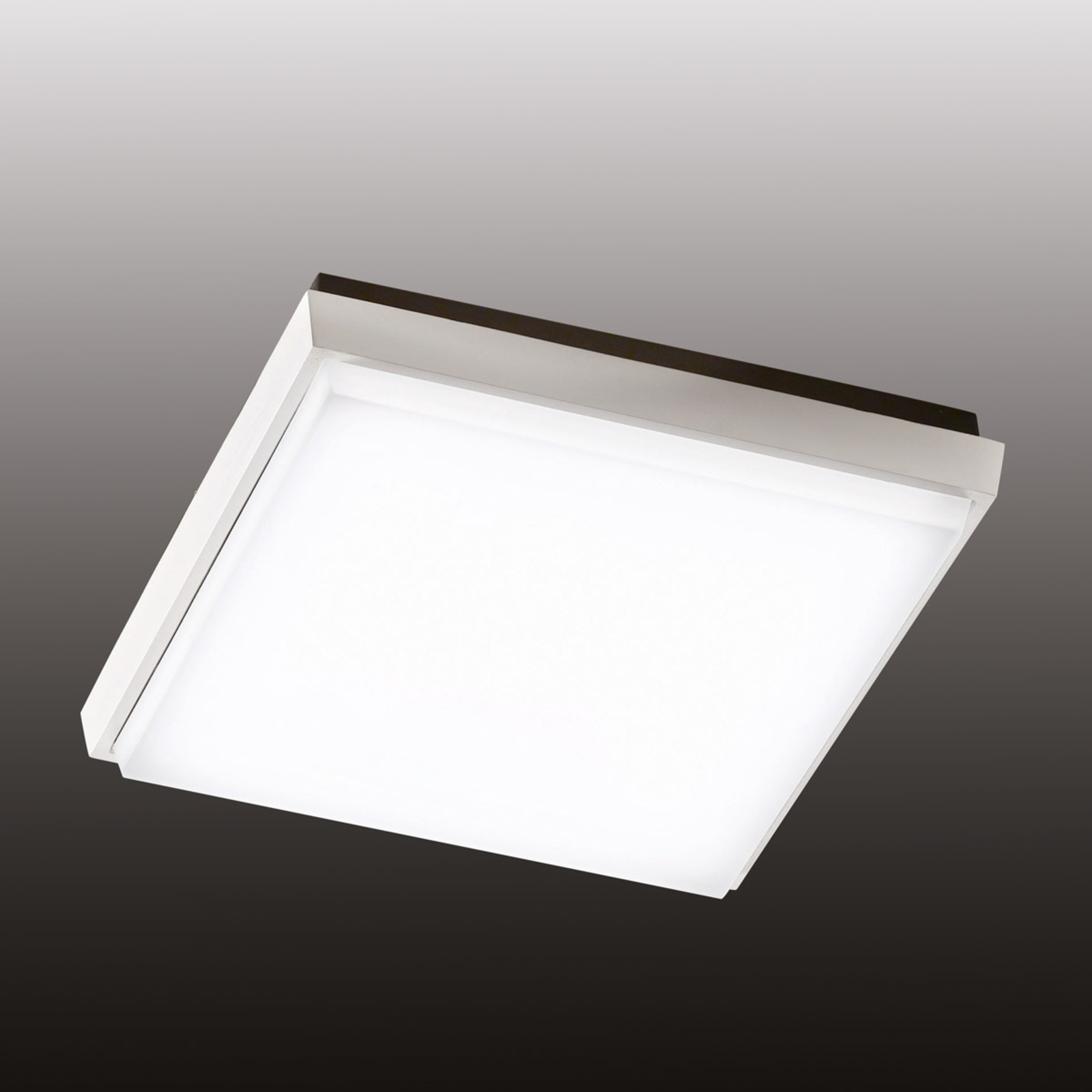 Lampa sufitowa zewnętrzna LED Desdy, 24x24cm biała