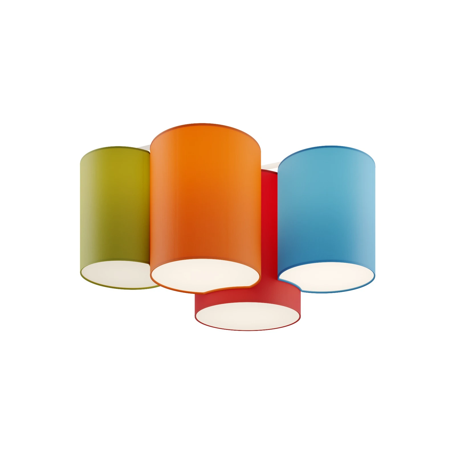 Plafondlamp Mona 4-lamps, meerkleurig