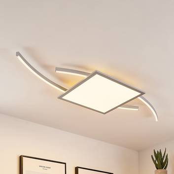 Lucande Tiaro LED-Deckenlampe, eckig, 40 cm, CCT