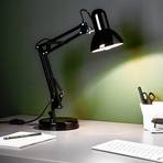 Lampă de birou Henry, negru, înălțime 50 cm, reglabilă