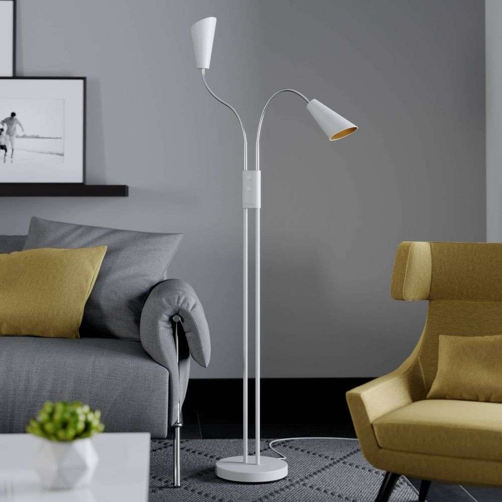 Medira 2 Lampadar White - Lucande