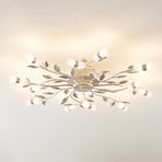 Lindby LED-Deckenleuchte Bolonia, bronze/weiß, Ø 80 cm