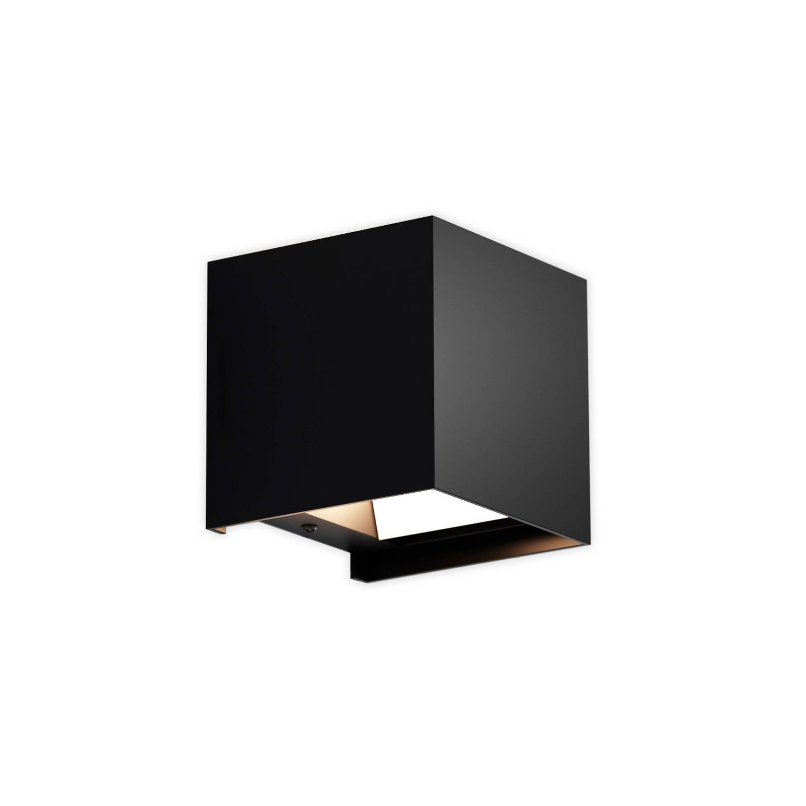 Wandleuchte Zuza 2, schwarz, Metall, vier Flügel, 10 cm, G9