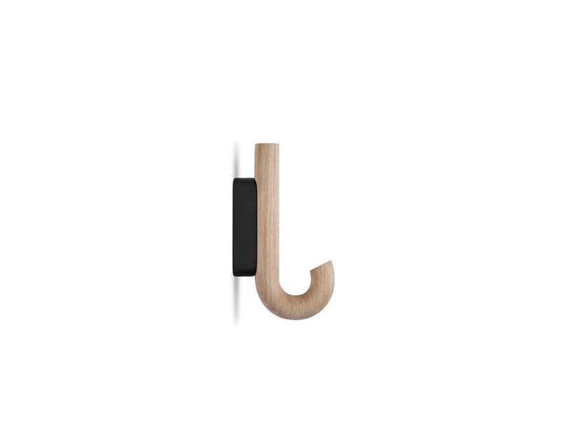 Produktfoto för Gejst - Hook Mini - Krokar - Oak/Black - D6,2 x W2 x H13,3 cm