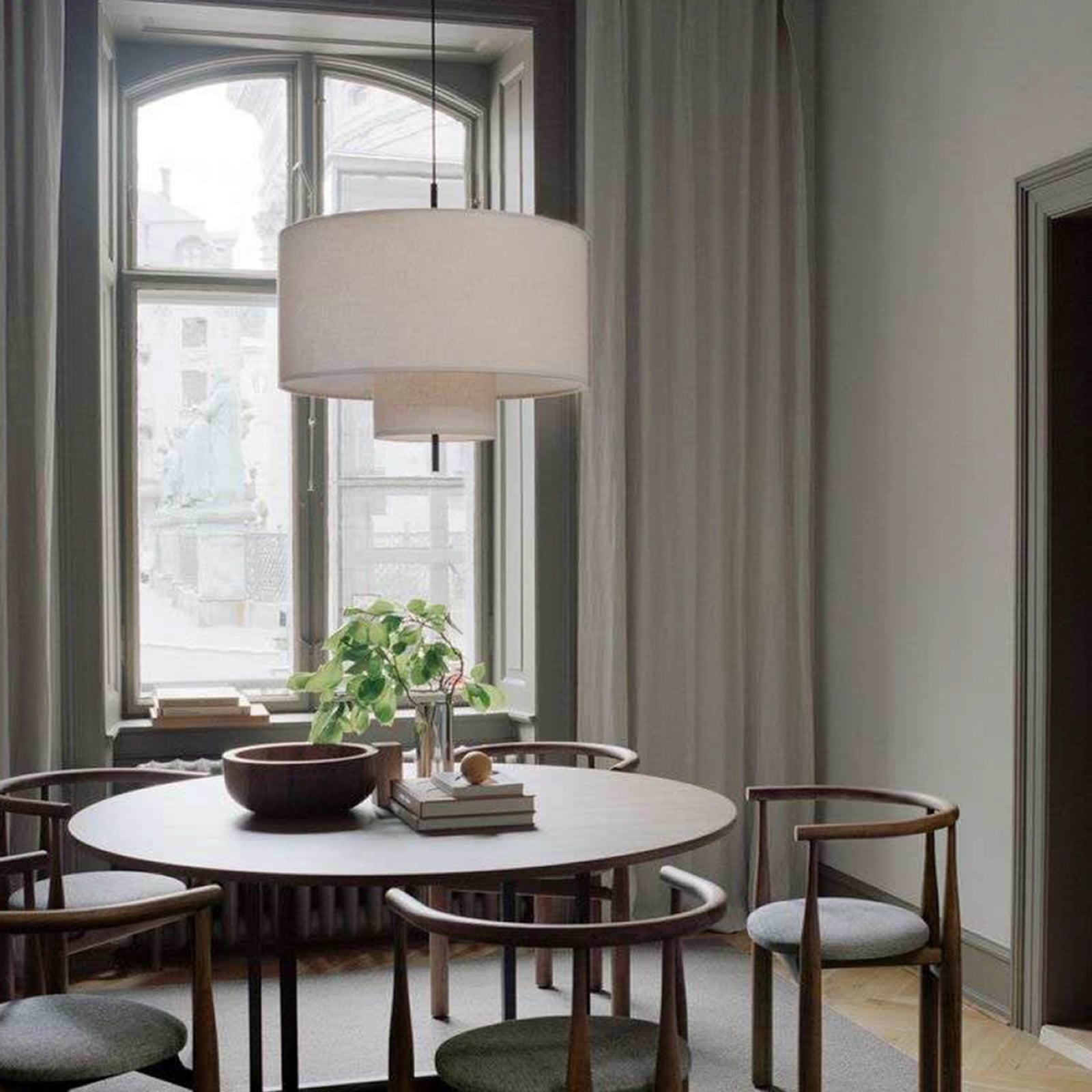 NEW WORKS Margin pendant light, Ø 70 cm, white, E27