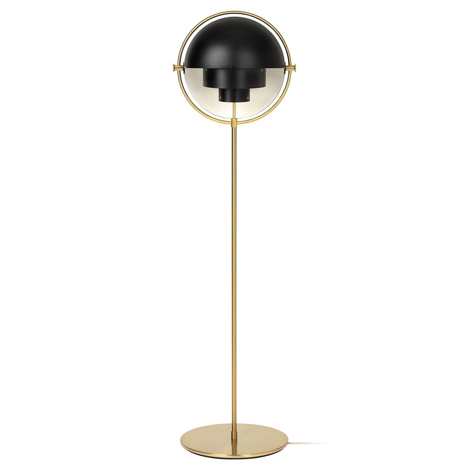 GUBI Stehleuchte Multi-Lite, Höhe 148 cm, Gestell messing