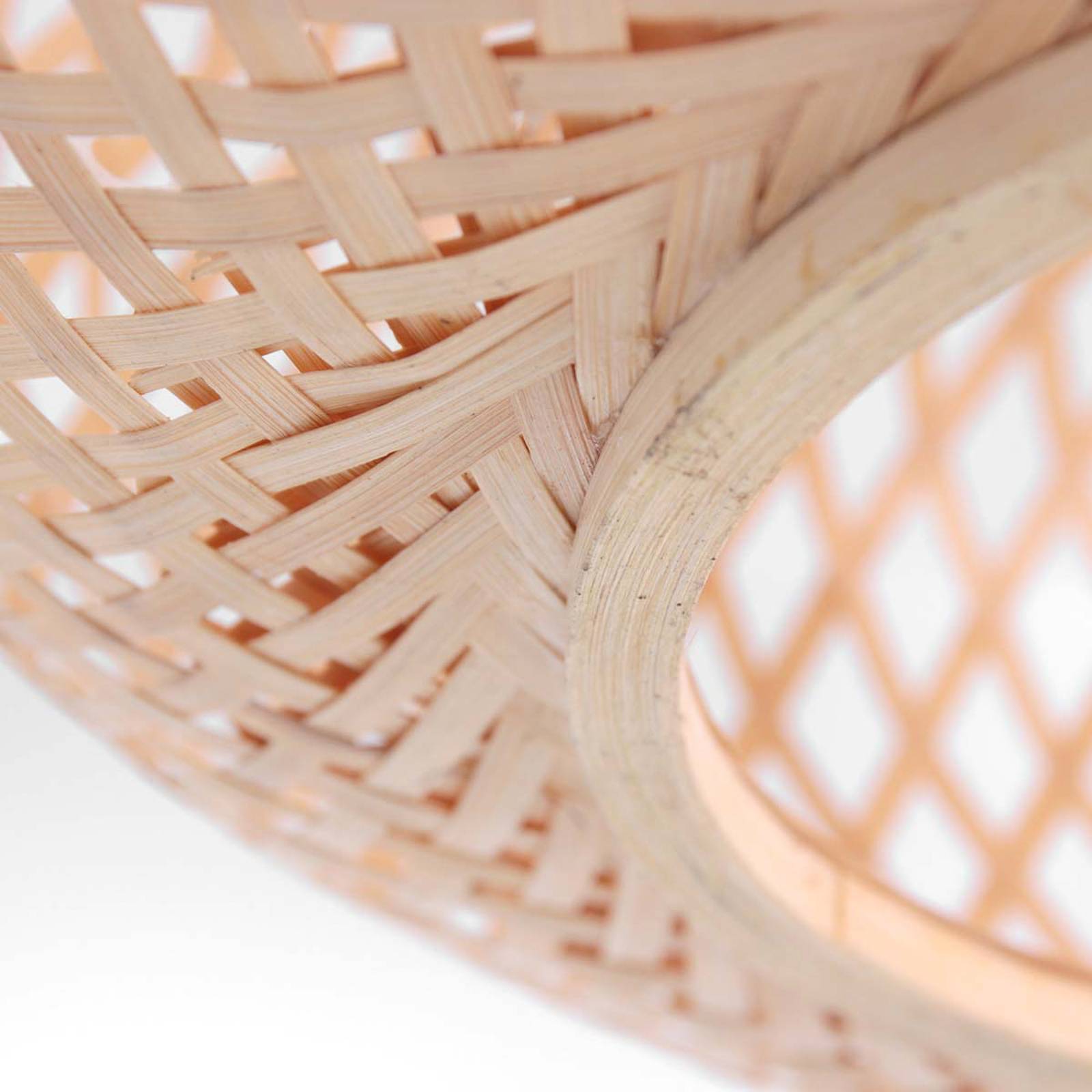 Bambusové stropné svietidlo Maze, prírodná