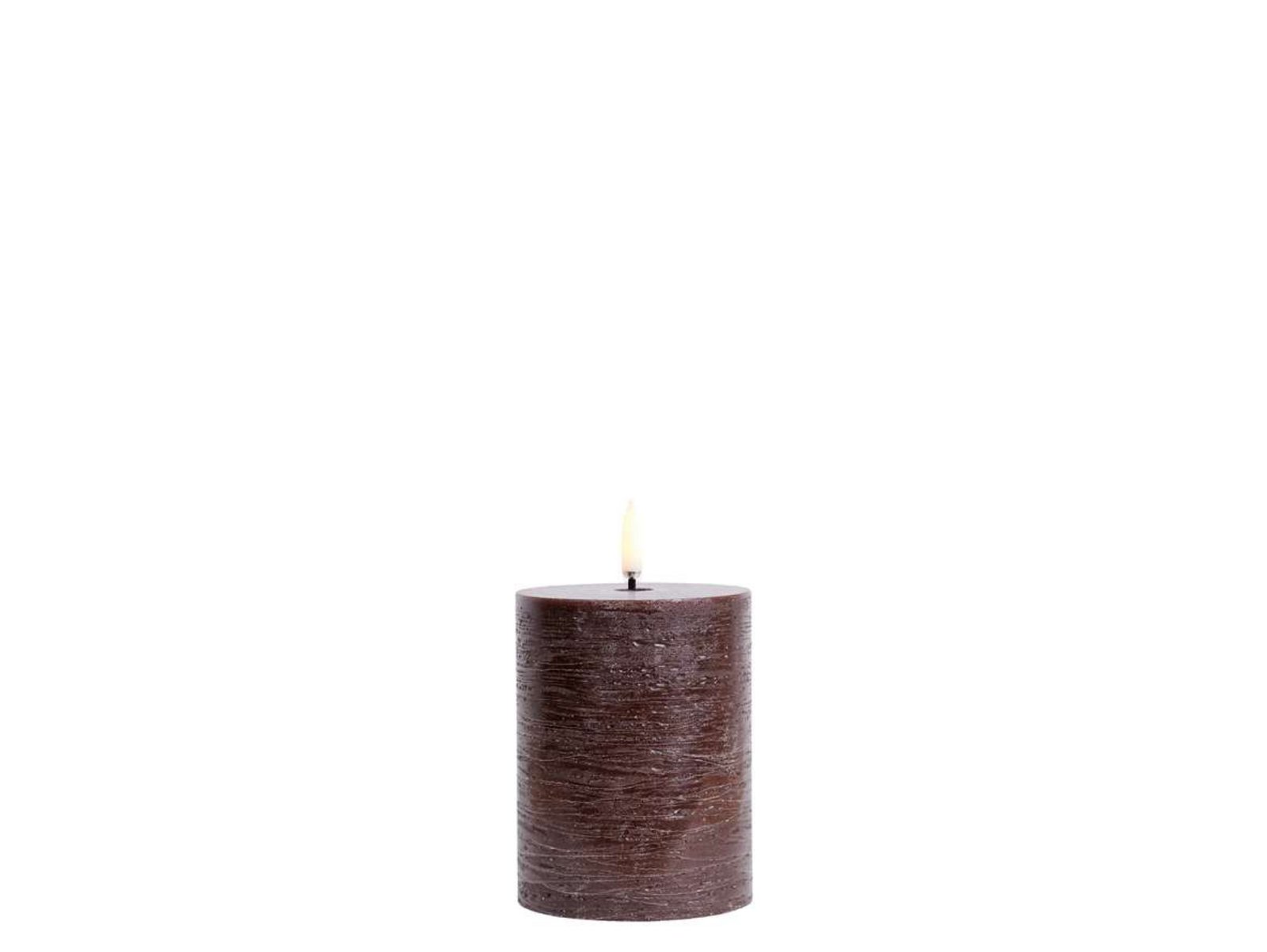 Vela de Pilar LED 7,8 x 10,1 cm Rustic Brown - Uyuni Lighting