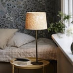PR Home Tischlampe BASE ELDERTREE, gelb, Höhe 58 cm, Stoff
