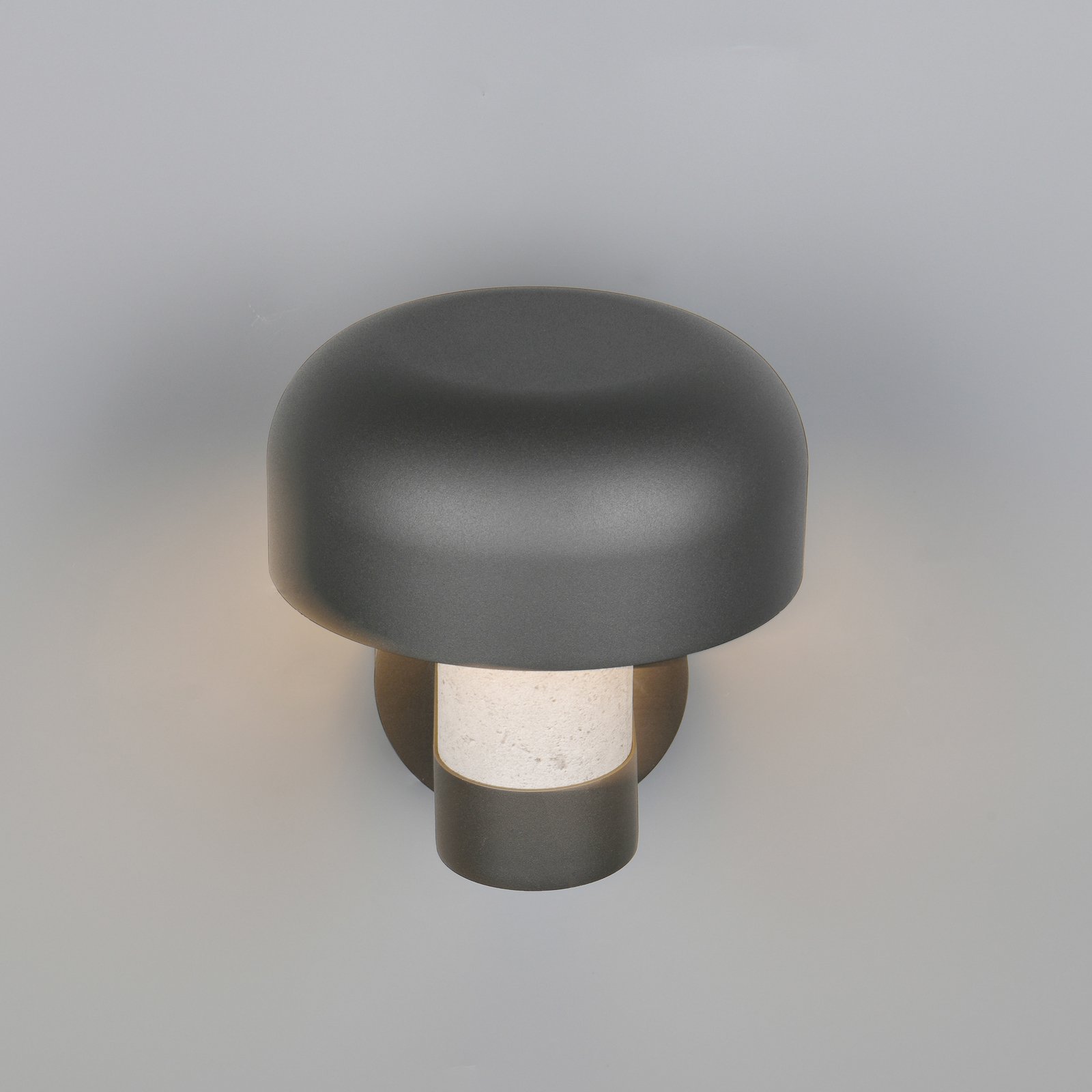Fraser outdoor wall light, grey/concrete look, aluminium, IP54, E27