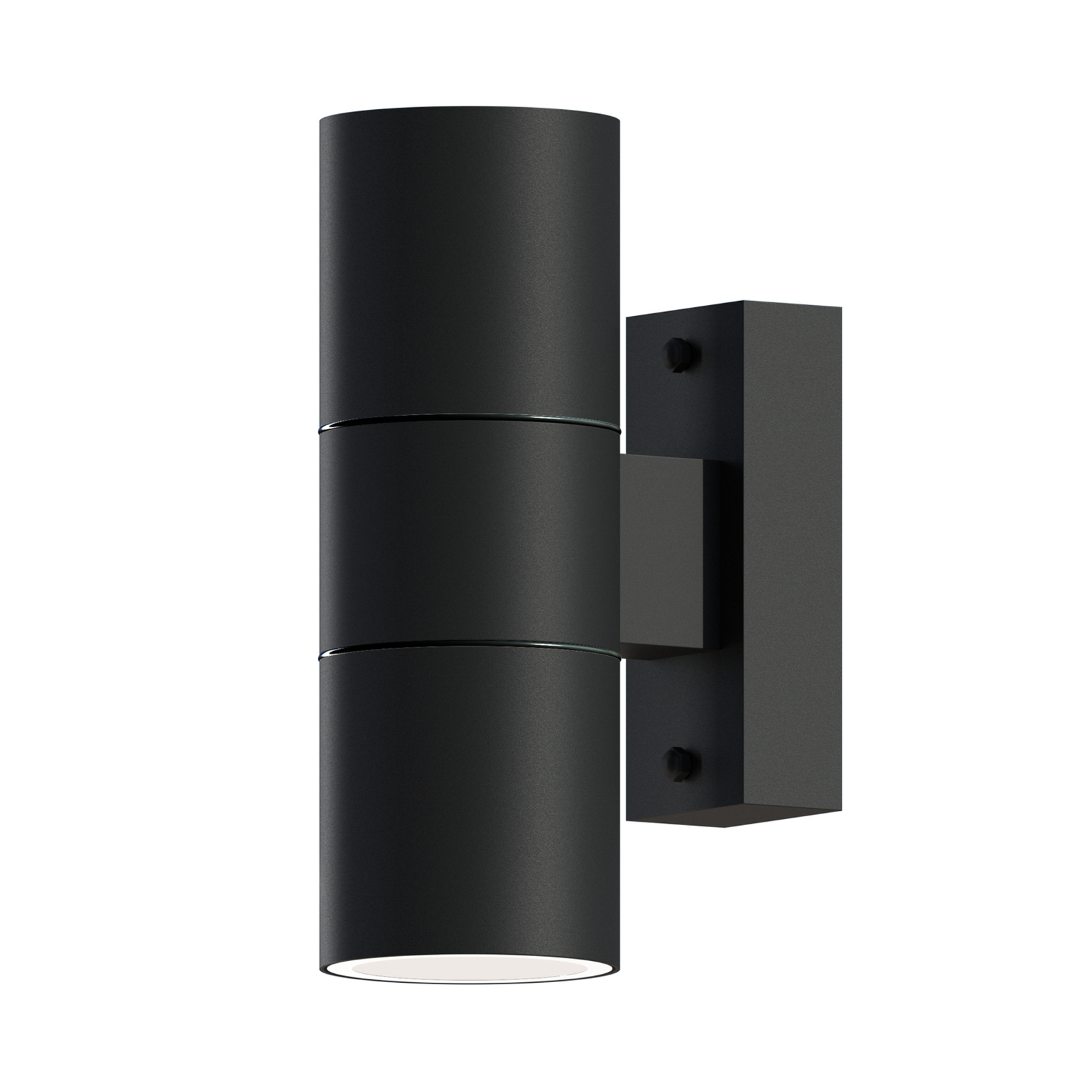 Calex outdoor wall lamp GU10 stainless steel, up/down, 17 cm, black
